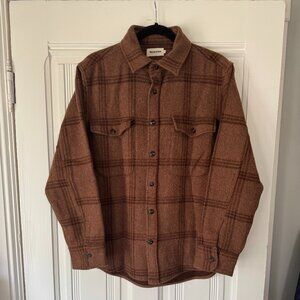 Taylor Stitch 'The Maritime' Shirt Jacket in Brown Plaid Wool Size Medium 40